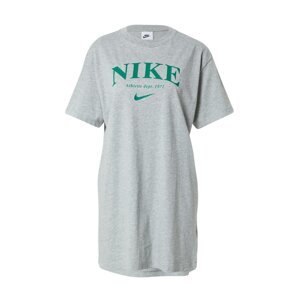 Nike Sportswear Šaty  světle šedá / zelená