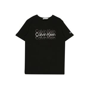 Calvin Klein Jeans Tričko  hnědá / černá / bílá