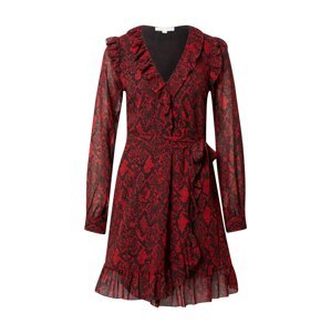 MICHAEL Michael Kors Košilové šaty 'PYTHON'  černá / rubínově červená