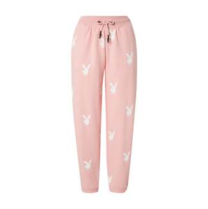 Missguided Kalhoty  světle růžová / bílá