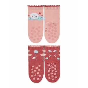 STERNTALER Ponožky  růžová / pastelově červená / světlemodrá / bílá