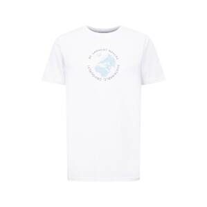 By Garment Makers Tričko 'Penley'  bílá / světlemodrá / námořnická modř