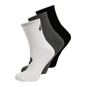 ASICS Sportovní ponožky 'QUARTER'  černá / bílá / trávově zelená