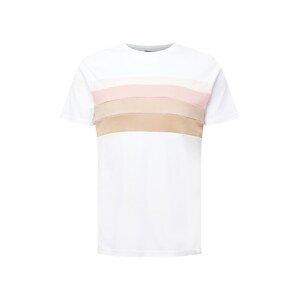 BURTON MENSWEAR LONDON Tričko béžová / velbloudí / pink / růžová / bílá