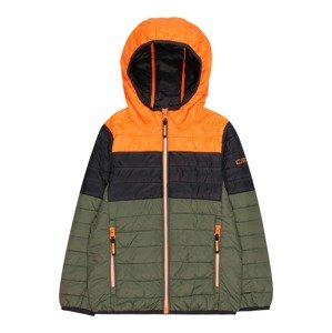 CMP Outdoorová bunda antracitová / olivová / jasně oranžová