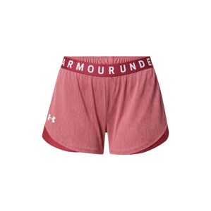 UNDER ARMOUR Sportovní kalhoty 'Play Up'  růžový melír / červená / bílá