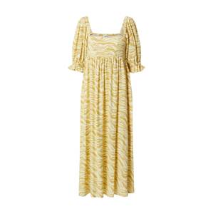 EDITED Šaty 'Patricia'  krémová / zlatě žlutá