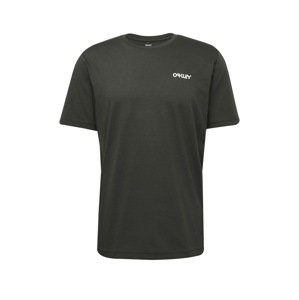 OAKLEY Funkční tričko 'MARBLE' šedá / tmavě zelená / bílá