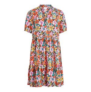 VILA Košilové šaty 'Suna'  tyrkysová / pastelová fialová / oranžová / pink / černá