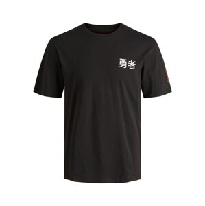 JACK & JONES Tričko 'TOKYO'  červená / černá / bílá