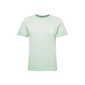 BLEND Tričko  pastelově zelená / bílá