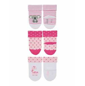 STERNTALER Ponožky 'Koala'  bílá / pink / šedá
