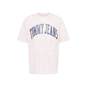 Tommy Jeans Tričko 'COLLEGIATE'  námořnická modř / růžová / pastelově růžová