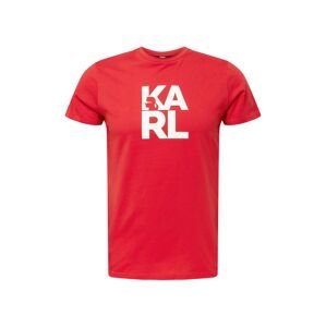 Karl Lagerfeld Tričko  červená / bílá