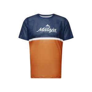 Maloja Funkční tričko 'Contron'  tmavě modrá / oranžová / bílá