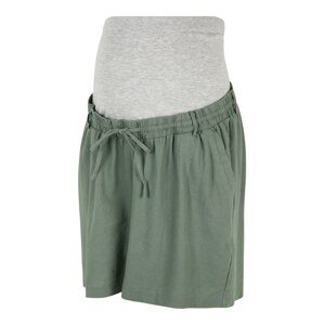 Mamalicious Curve Kalhoty 'BEACH' šedý melír / pastelově zelená