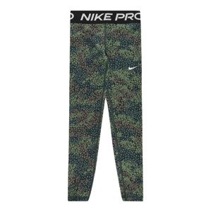 NIKE Sportovní kalhoty  khaki / tmavě zelená / černá / bílá