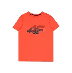 4F Funkční tričko  oranžově červená / černá / bílá