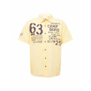 CAMP DAVID Košile námořnická modř / pastelově žlutá