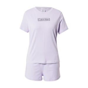 Calvin Klein Underwear Pyžamo  pastelová fialová / černá