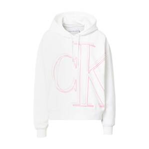 Calvin Klein Jeans Mikina růžová / světle růžová / bílá