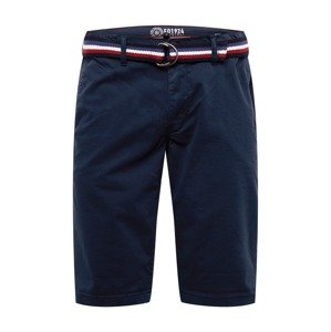 BLEND Chino kalhoty  námořnická modř / bílá / ohnivá červená