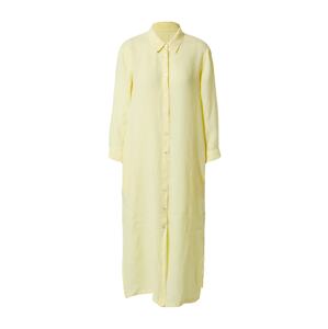 120% Lino Košilové šaty  světle žlutá