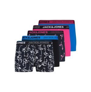 JACK & JONES Boxerky  modrá / noční modrá / pink / černá