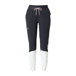 UNDER ARMOUR Sportovní kalhoty  pastelově růžová / černá / bílá