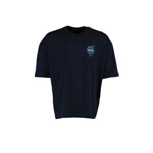 Trendyol Tričko marine modrá / azurová modrá / růžová