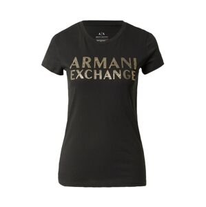 ARMANI EXCHANGE Tričko  zlatá / černá