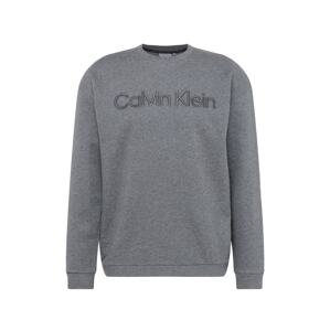 Calvin Klein Mikina tmavě šedá / šedý melír