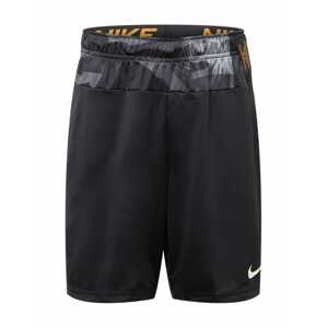 NIKE Sportovní kalhoty  šedý melír / oranžová / černá / bílá