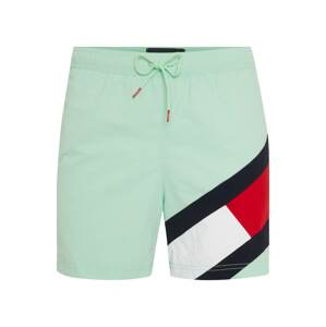 Tommy Hilfiger Underwear Plavecké šortky  pastelově zelená / červená / černá / bílá