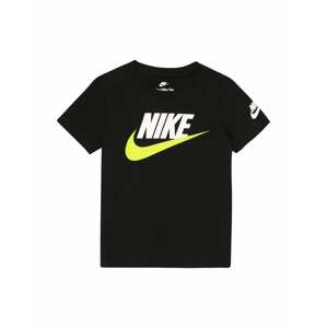 Nike Sportswear Tričko 'FUTURA EVERGREEN'  žlutá / černá / bílá