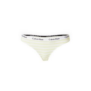 Calvin Klein Underwear Tanga 'CAROUSEL' světle žlutá / černá / bílá