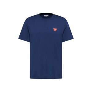 WRANGLER Tričko  námořnická modř / oranžově červená / bílá