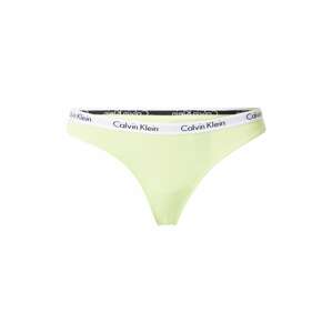 Calvin Klein Underwear Tanga 'CAROUSEL' světle zelená / černá / bílá
