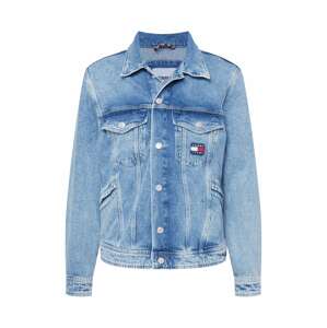 Tommy Jeans Přechodná bunda  modrá džínovina / pastelově červená / bílá
