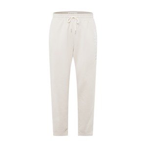 Abercrombie & Fitch Kalhoty světle šedá / bílá