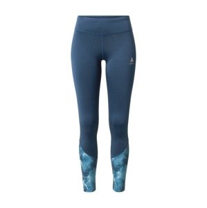 ODLO Sportovní kalhoty  azurová modrá / chladná modrá / bílá