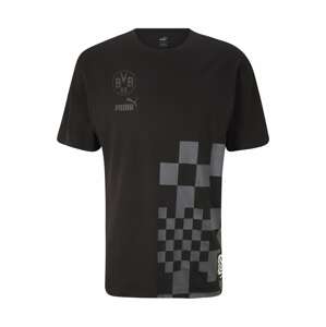 PUMA Funkční tričko 'Borussia Dortmund'  šedá / černá / bílá