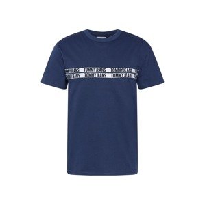 Tommy Jeans Tričko  námořnická modř / enciánová modrá / bílá