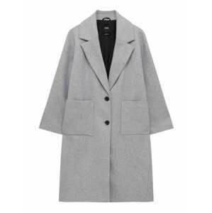 Pull&Bear Přechodný kabát  šedý melír