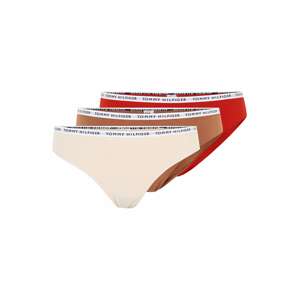 Tommy Hilfiger Underwear Tanga béžová / světle hnědá / červená / bílá