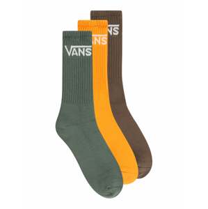 VANS Ponožky  čokoládová / khaki / jasně oranžová / bílá