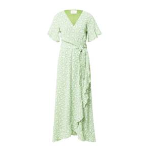 SISTERS POINT Šaty 'GUSH' světle zelená / bílá