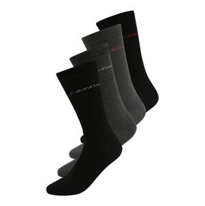 Calvin Klein Ponožky  šedá / jasně červená / černá / bílá