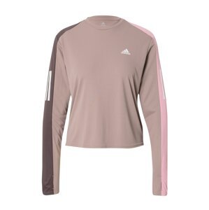ADIDAS SPORTSWEAR Funkční tričko světle hnědá / švestková / růžová