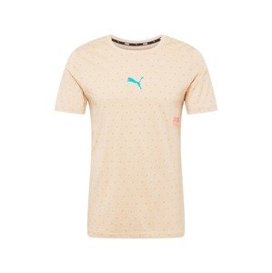 PUMA Funkční tričko  světle béžová / tyrkysová / korálová